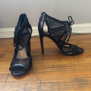 Sam Edelman open toe Mary Jane heels